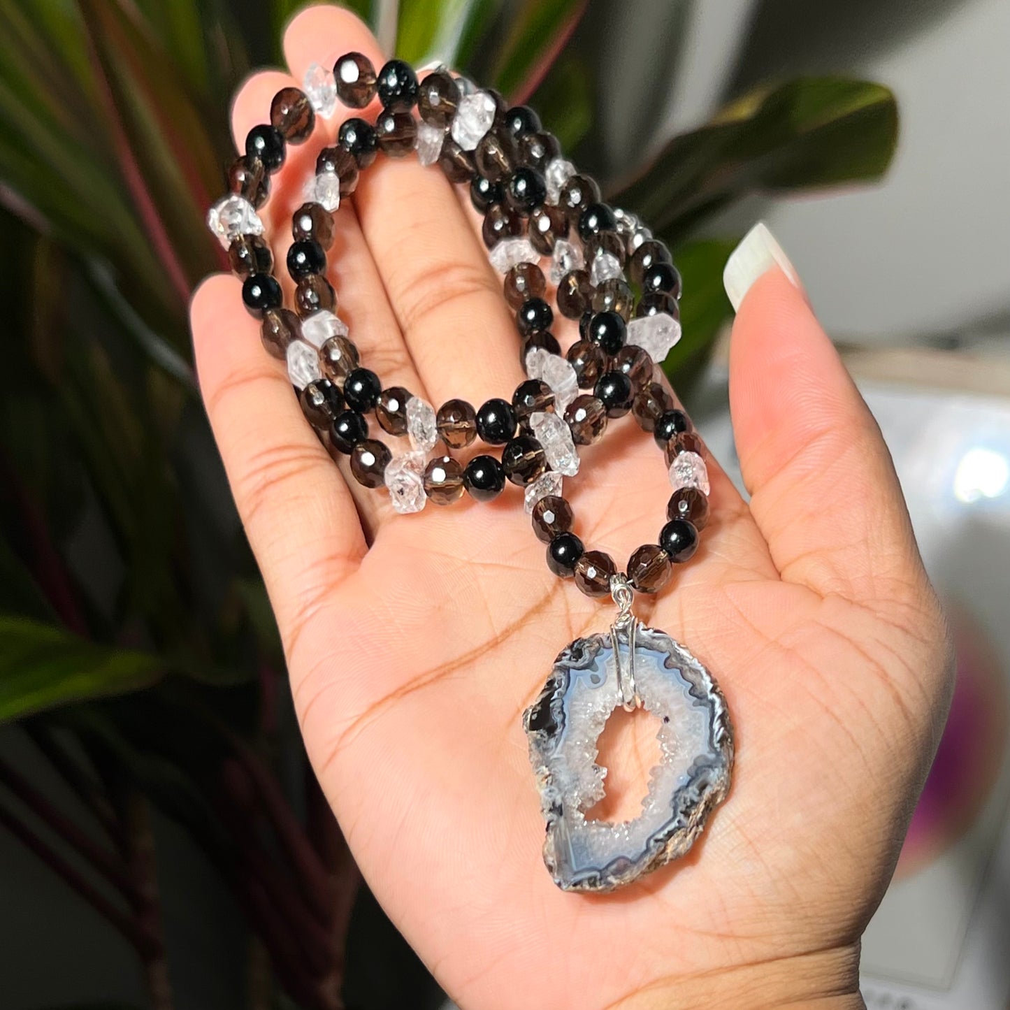 Oco Agate Beaded Necklace
