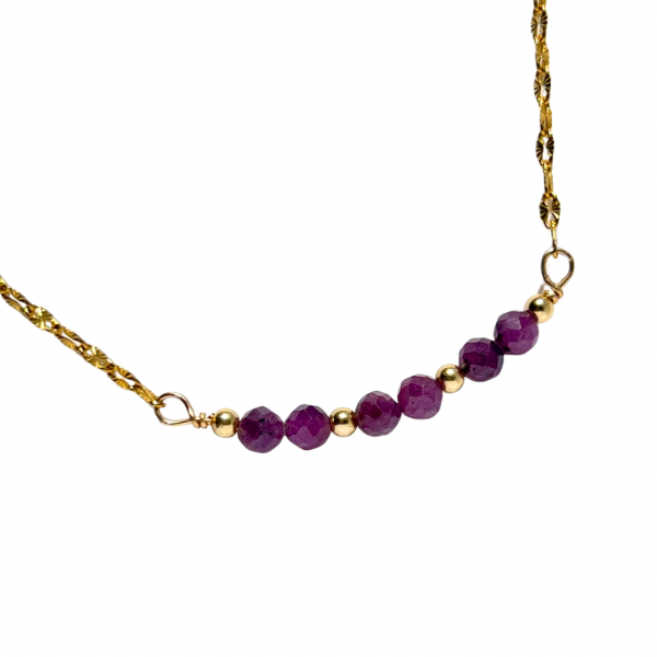Birthstone Curved Bar Necklace
