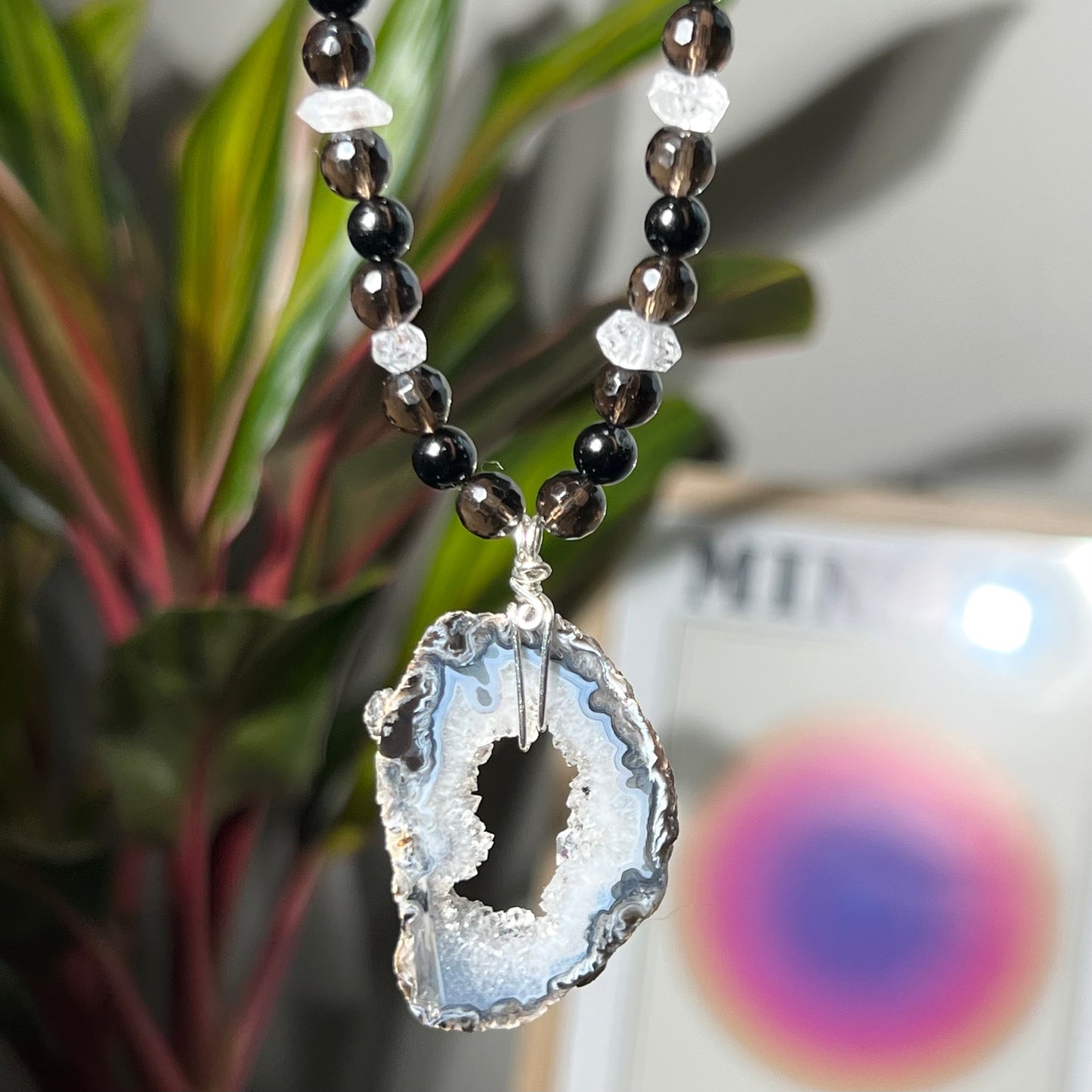 Oco Agate Beaded Necklace
