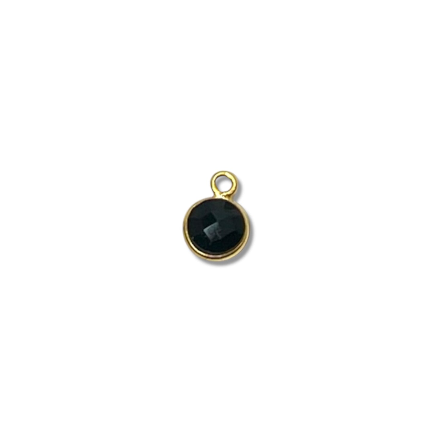 Smoky Quartz & Onyx Mini Faceted Charm - Charm Bar Charms