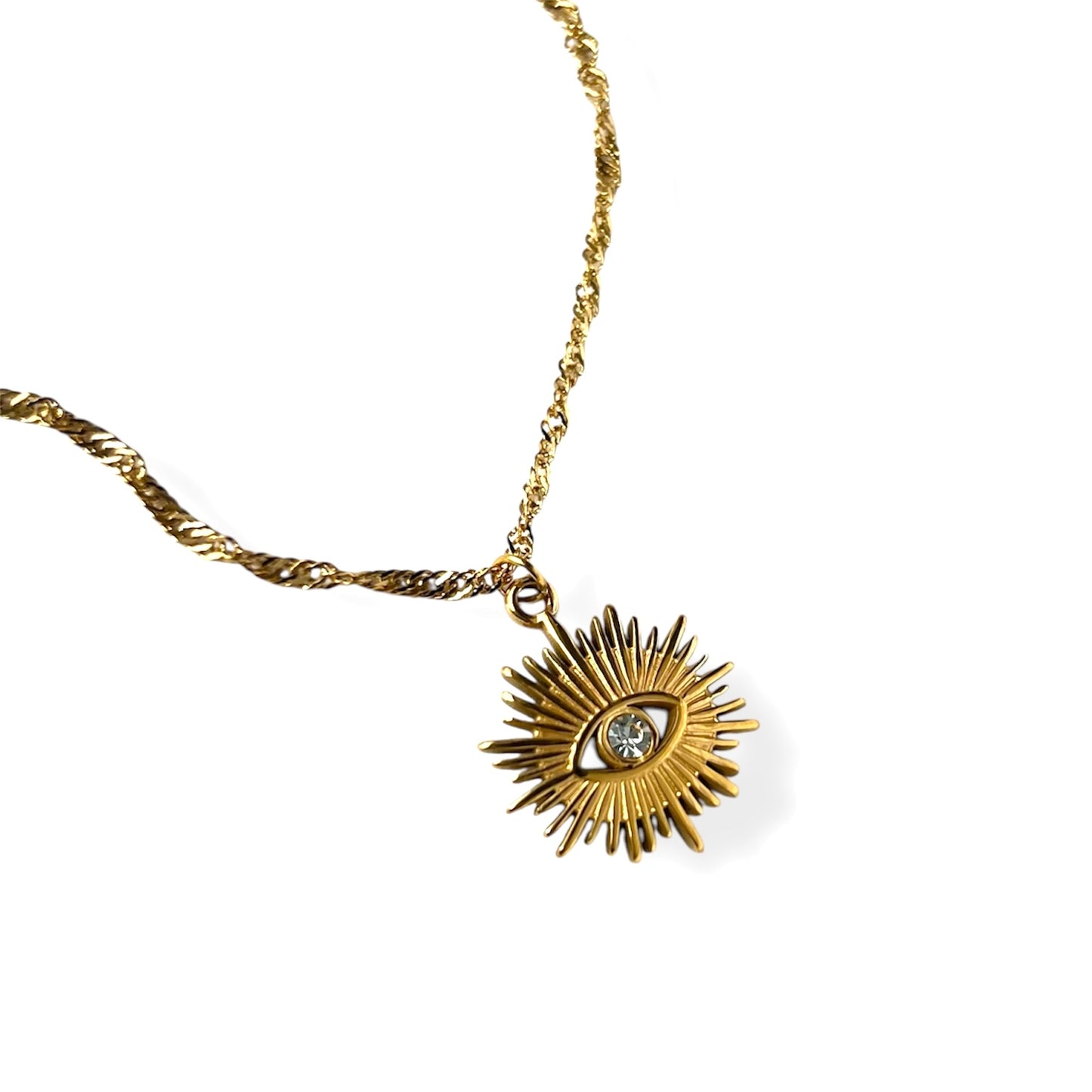 Evil Eye Sunburst Necklace