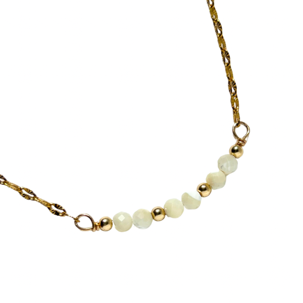 Birthstone Curved Bar Necklace
