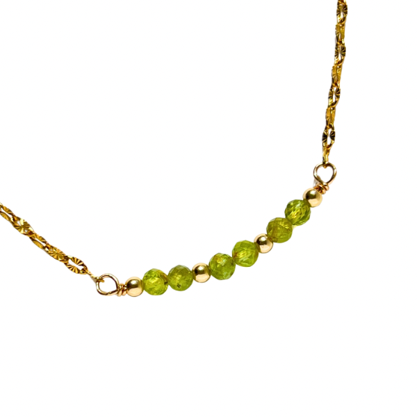 Birthstone Curved Bar Necklace