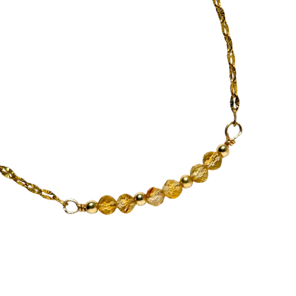 Birthstone Curved Bar Necklace