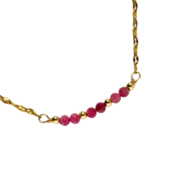 Birthstone Curved Bar Necklace