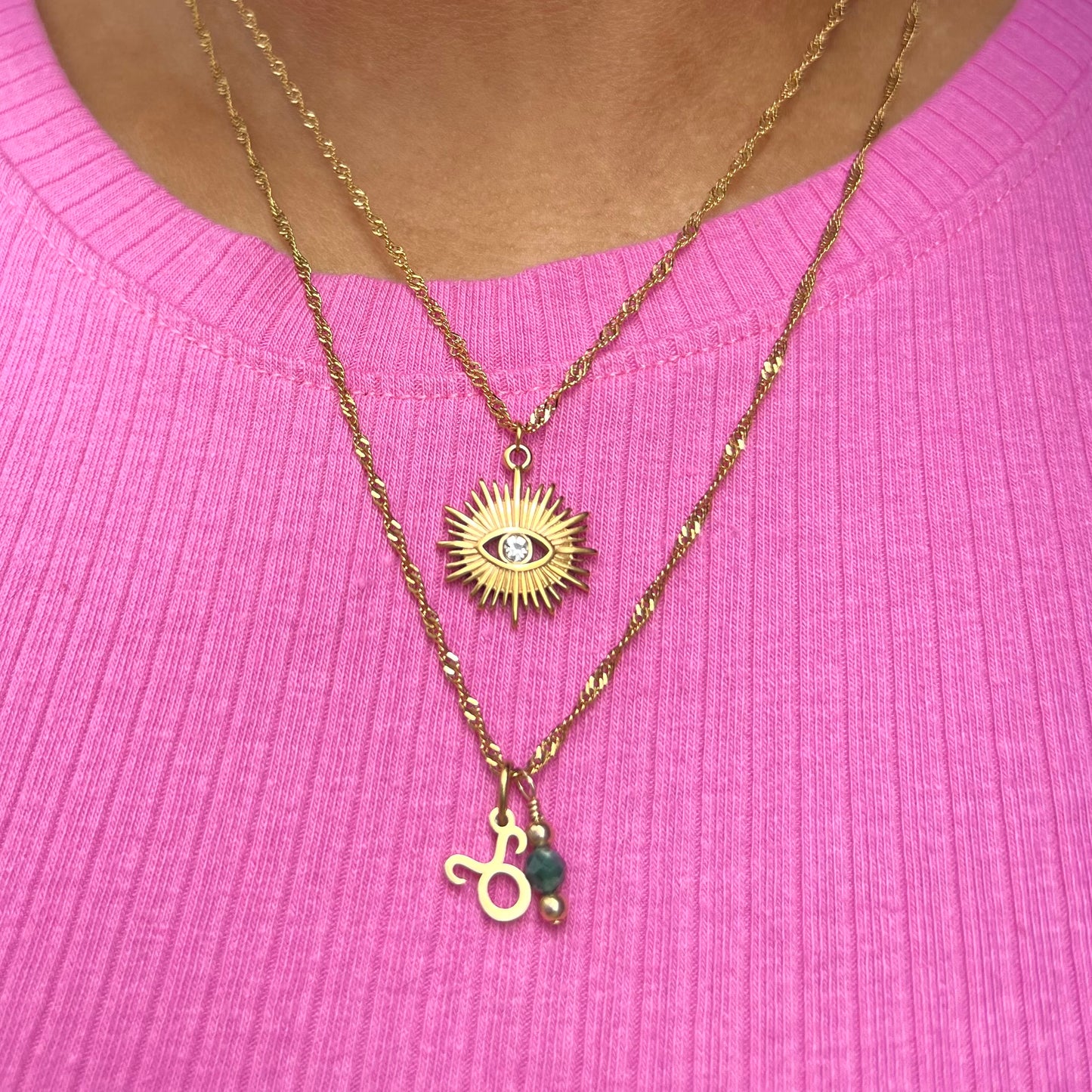 Evil Eye Sunburst Necklace