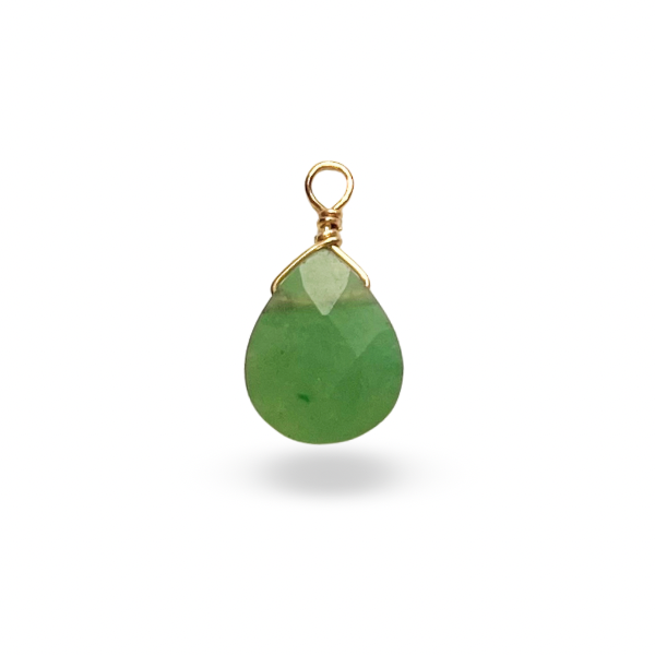 Green Aventurine Teardrop Charm