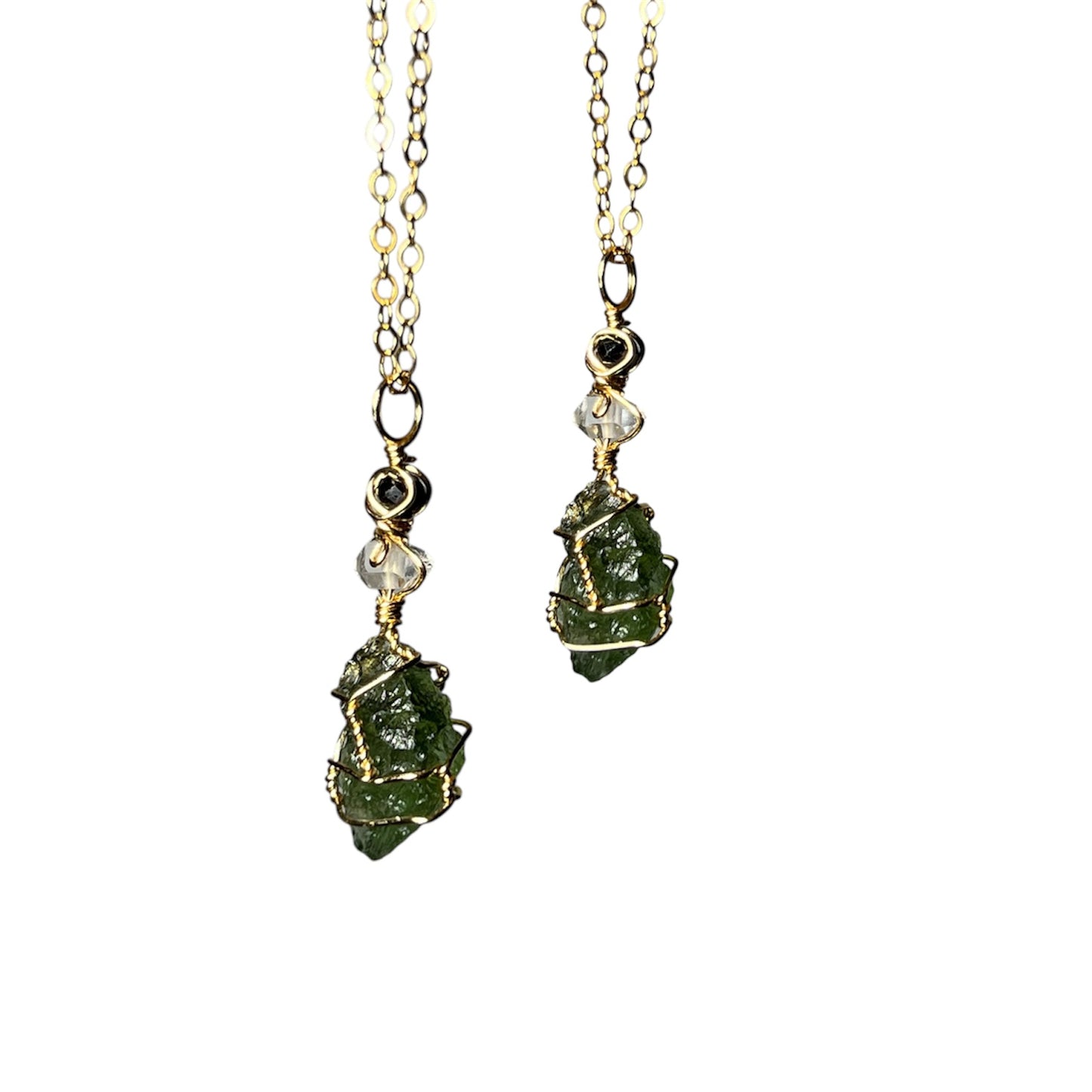 Moldavite Necklace Gold Plated *C*