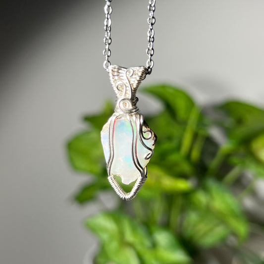 Opal Necklace *c* plated copper