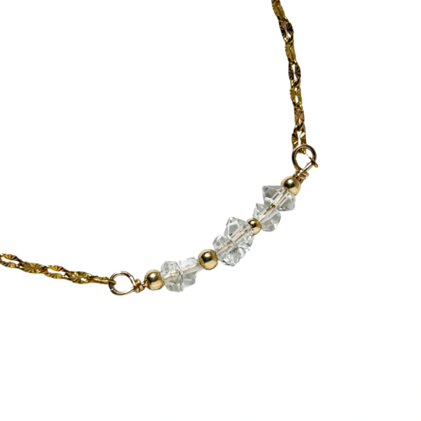Birthstone Curved Bar Necklace