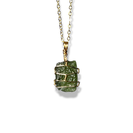 Moldavite Necklace 14k Gold Filled *B*