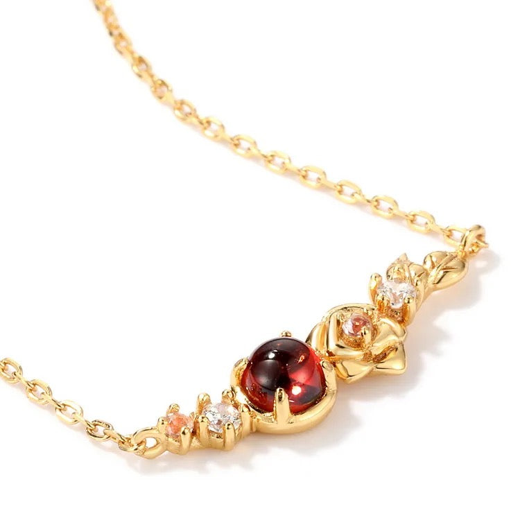 Garnet Rose Necklace