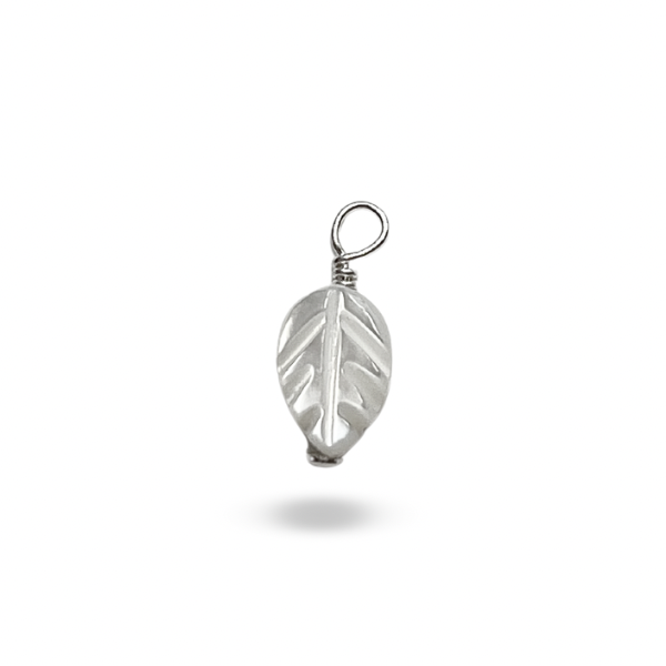 Fresh Water Pearl Leaf Charm