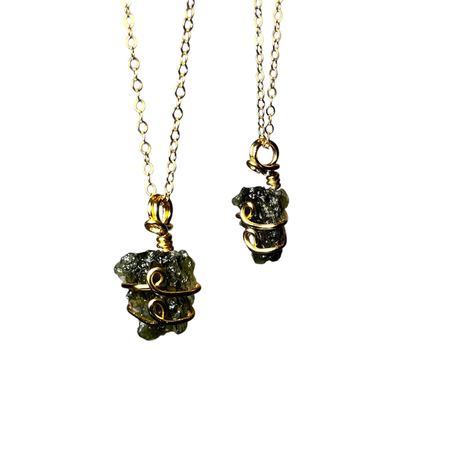 Moldavite Necklace Gold Plated *A*