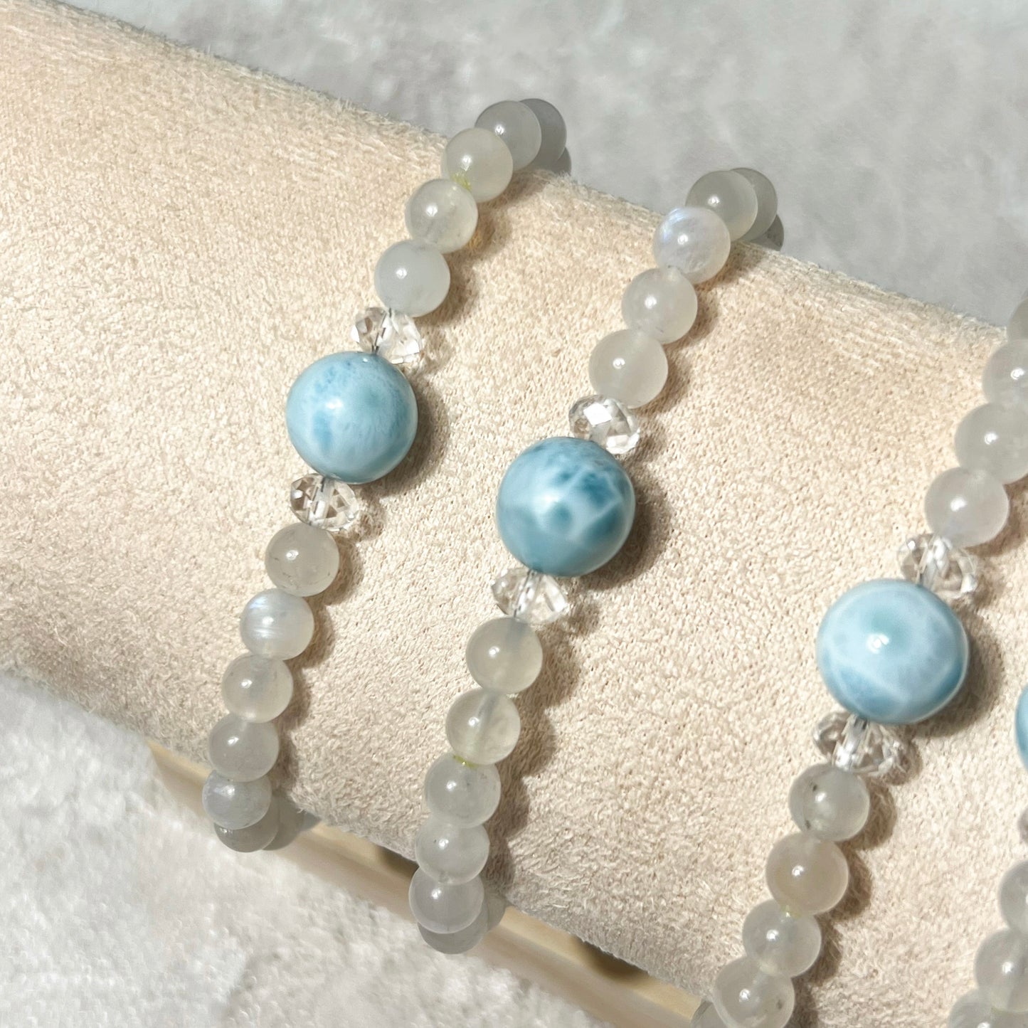 Larimar Accent Moonstone Bracelet