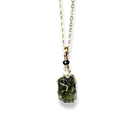 Moldavite Necklace 14k Gold Filled *D*