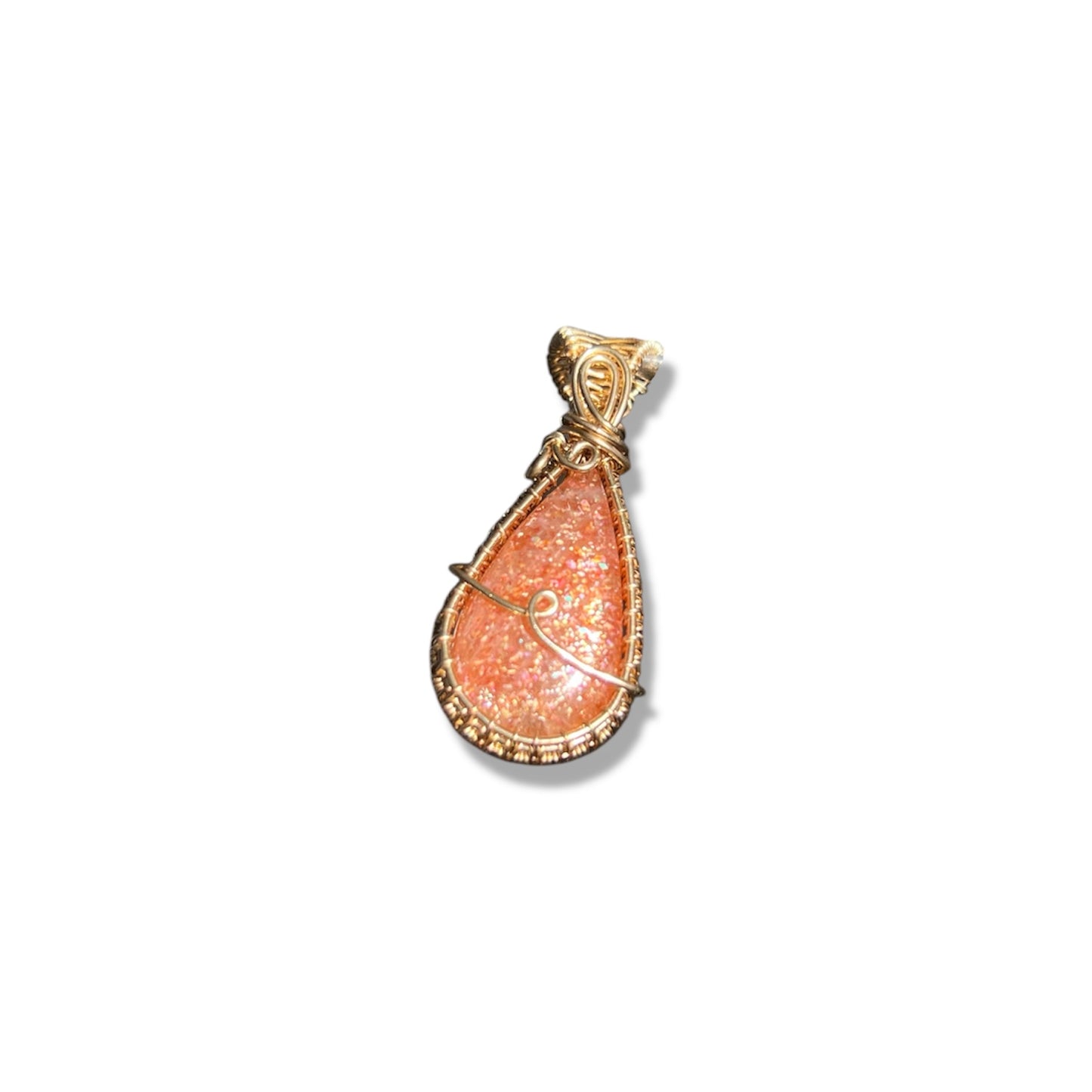 Sunstone Teardrop Necklace