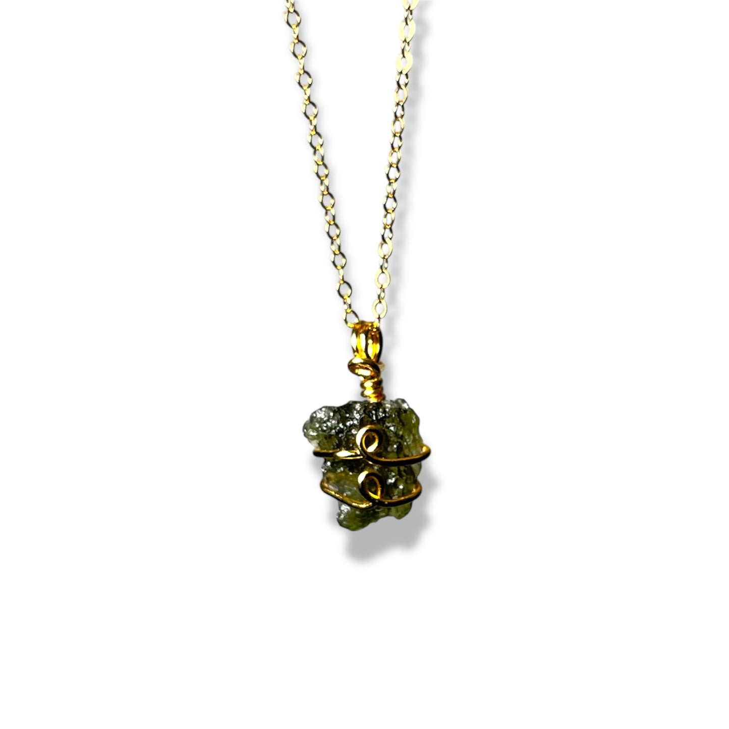 Moldavite Necklace Gold Plated *A*