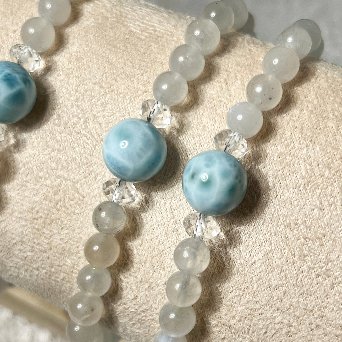 Larimar Accent Moonstone Bracelet