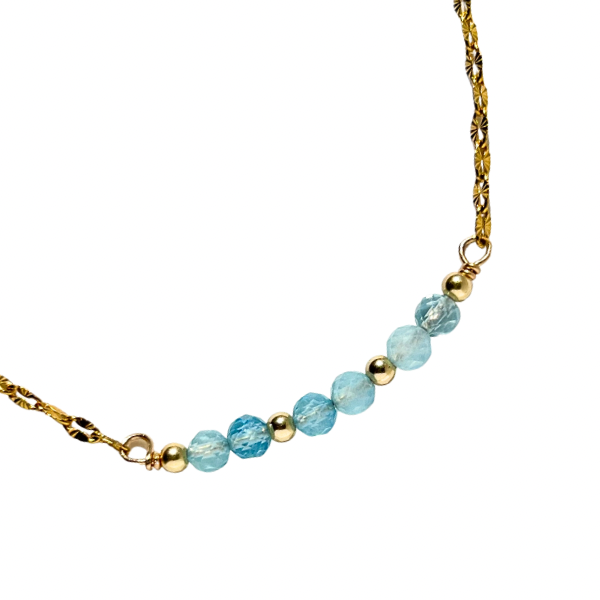 Birthstone Curved Bar Necklace