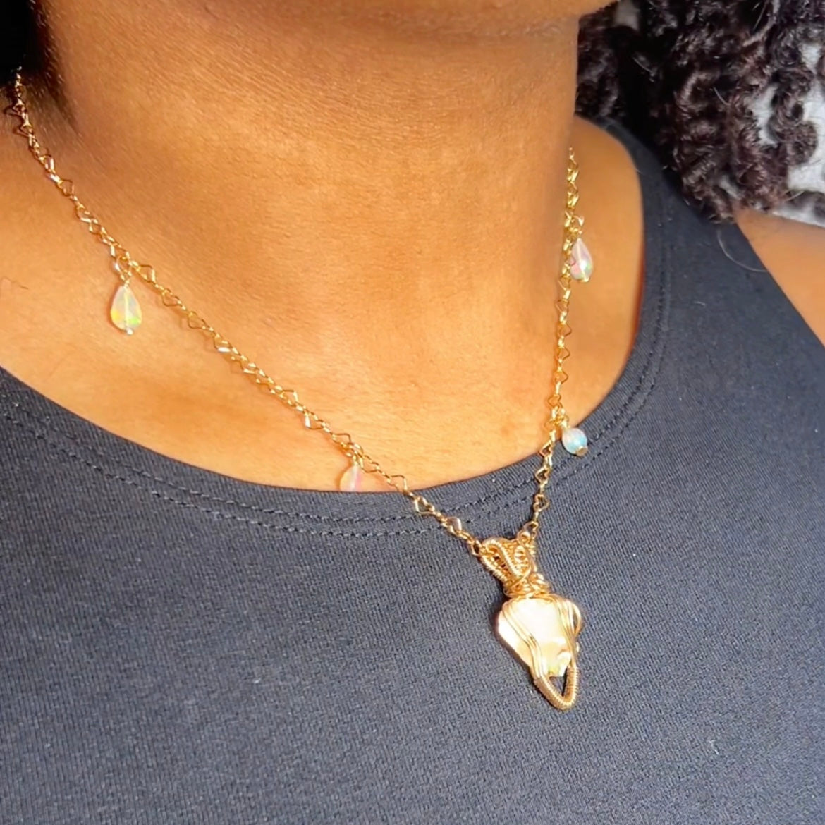Heartfelt Opal Necklace *b* gf