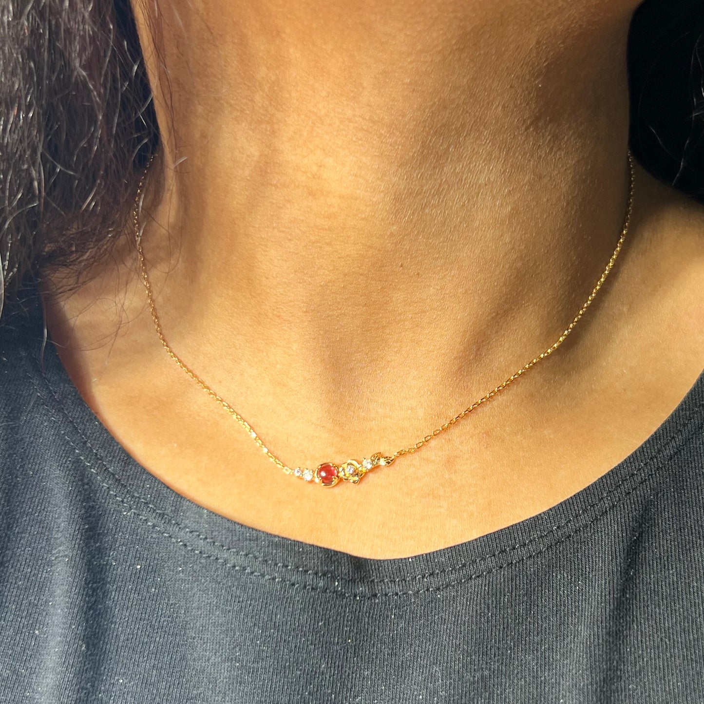 Garnet Rose Necklace