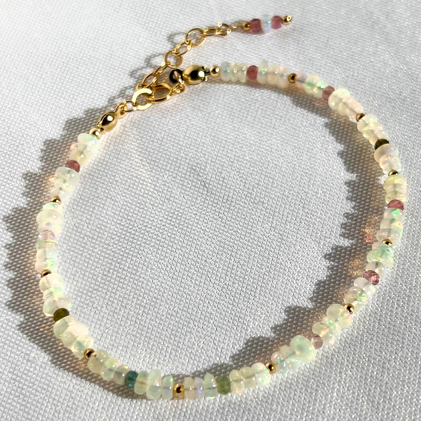 Ethiopian Opal & Tourmaline Bracelet