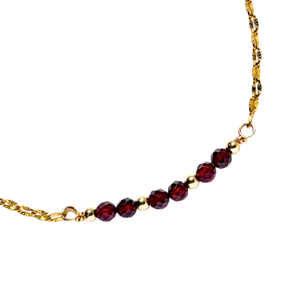 Birthstone Curved Bar Necklace