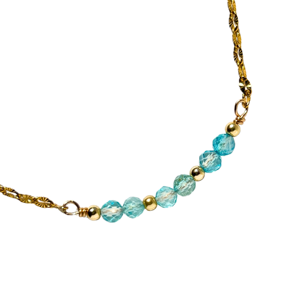Birthstone Curved Bar Necklace