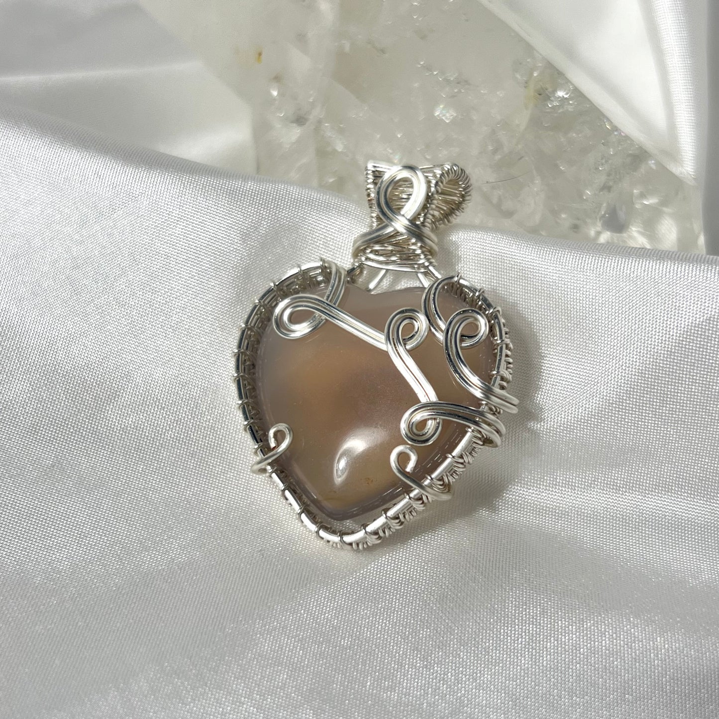 Agate Heart Necklace *b*