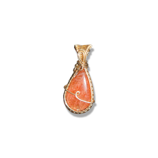 Sunstone Teardrop Necklace