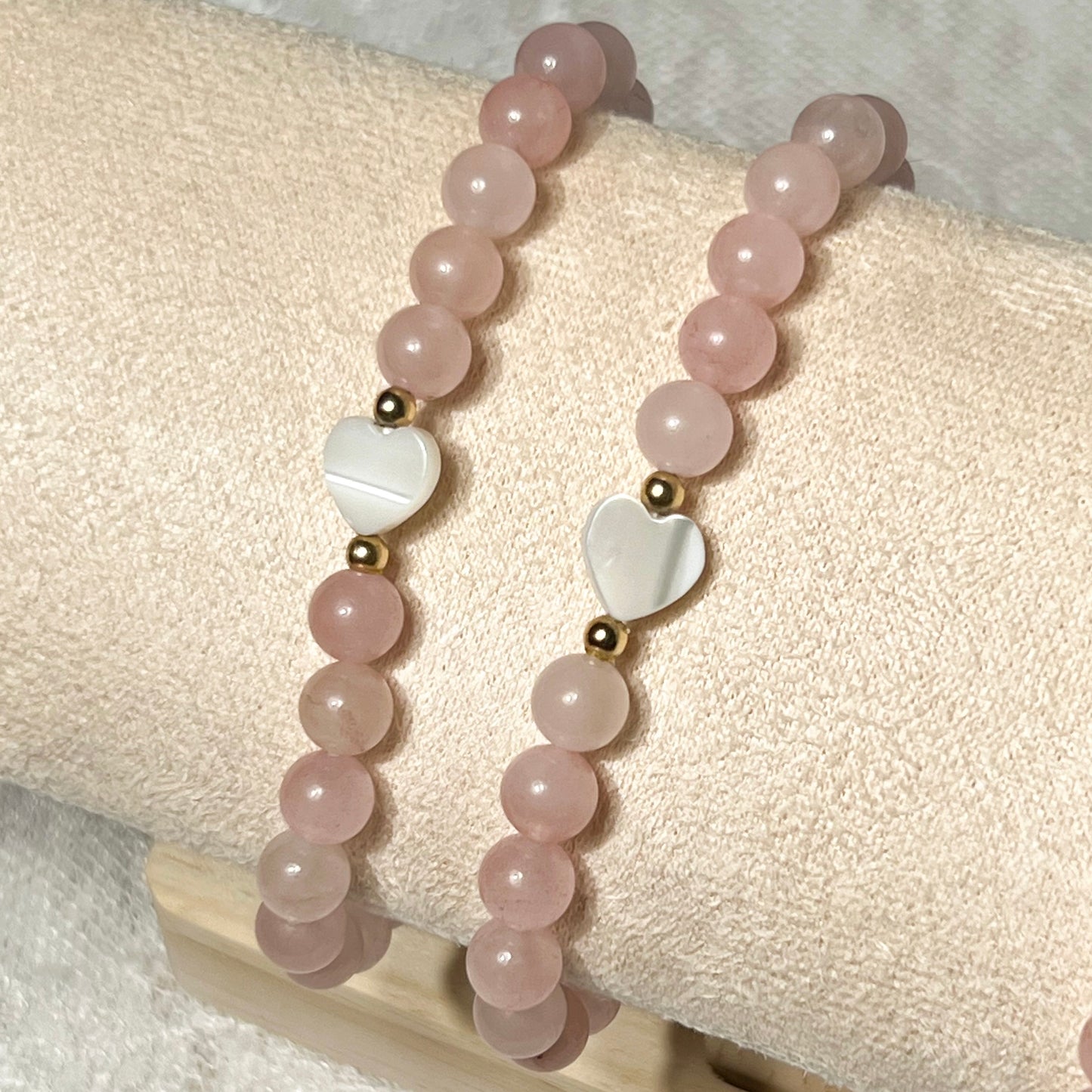 Mother of Pearl Rose Quartz Bracelet