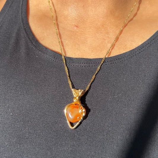 Carnelian Heart Necklace