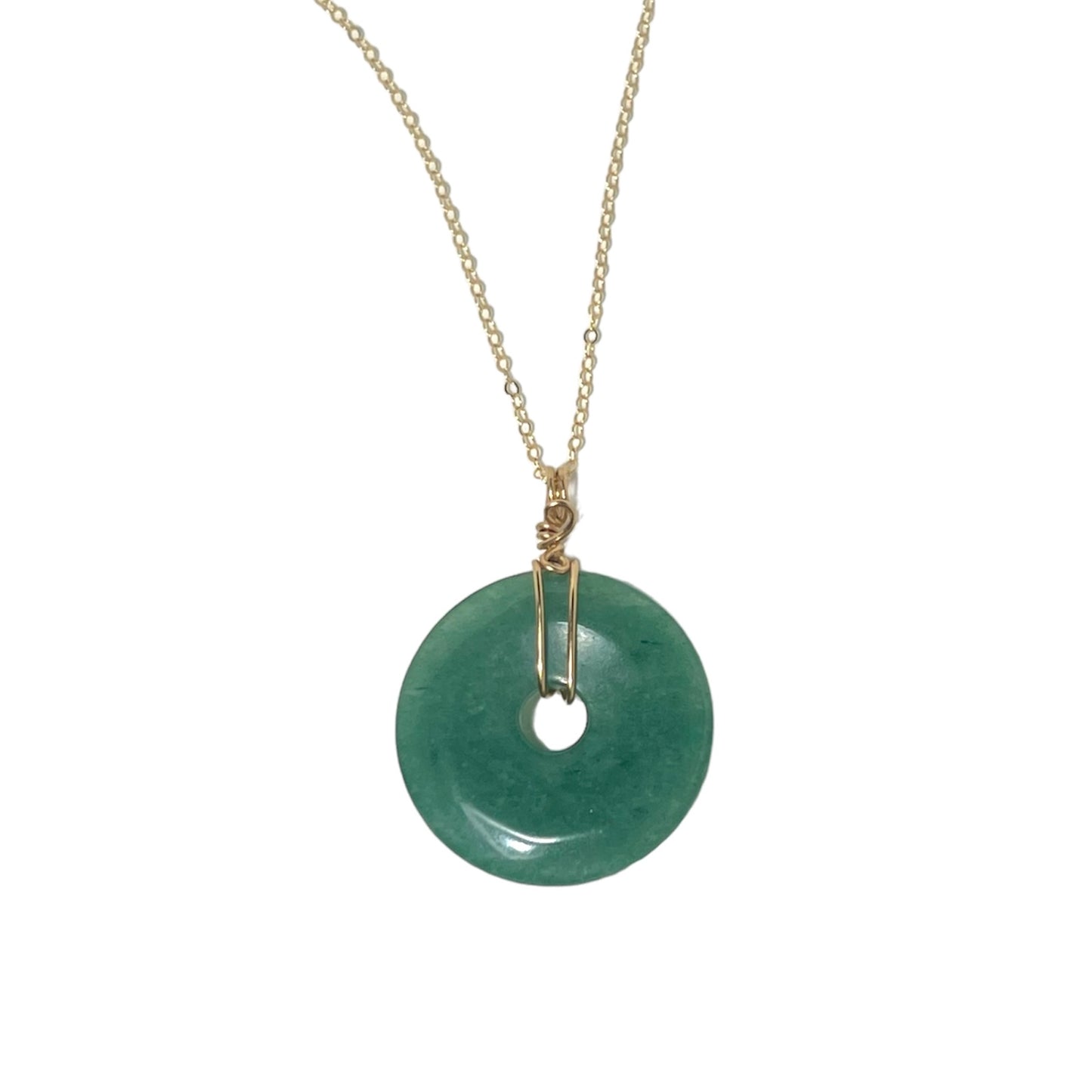 Green Aventurine Pi Stone Necklace