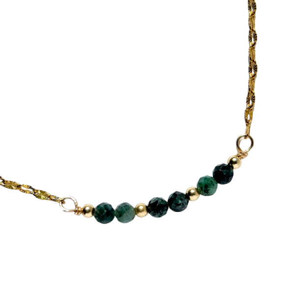 Birthstone Curved Bar Necklace