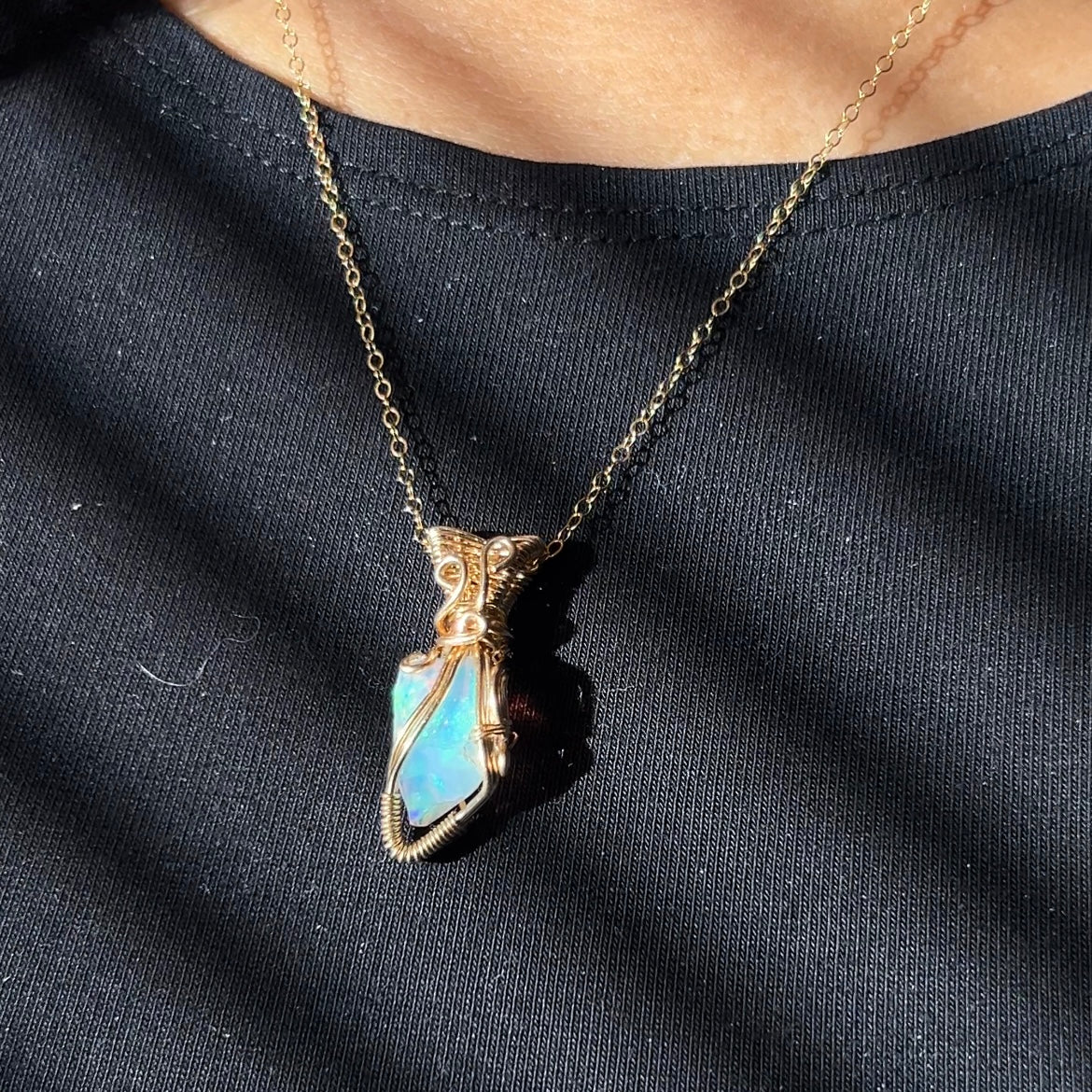 Opal Necklace 14k Gold Filled *A*