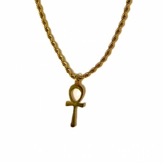 Ankh Rope Chain Necklace