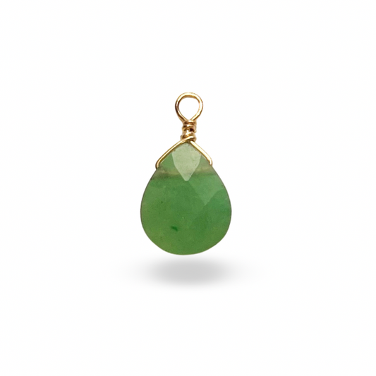 Green Aventurine Teardrop Charm