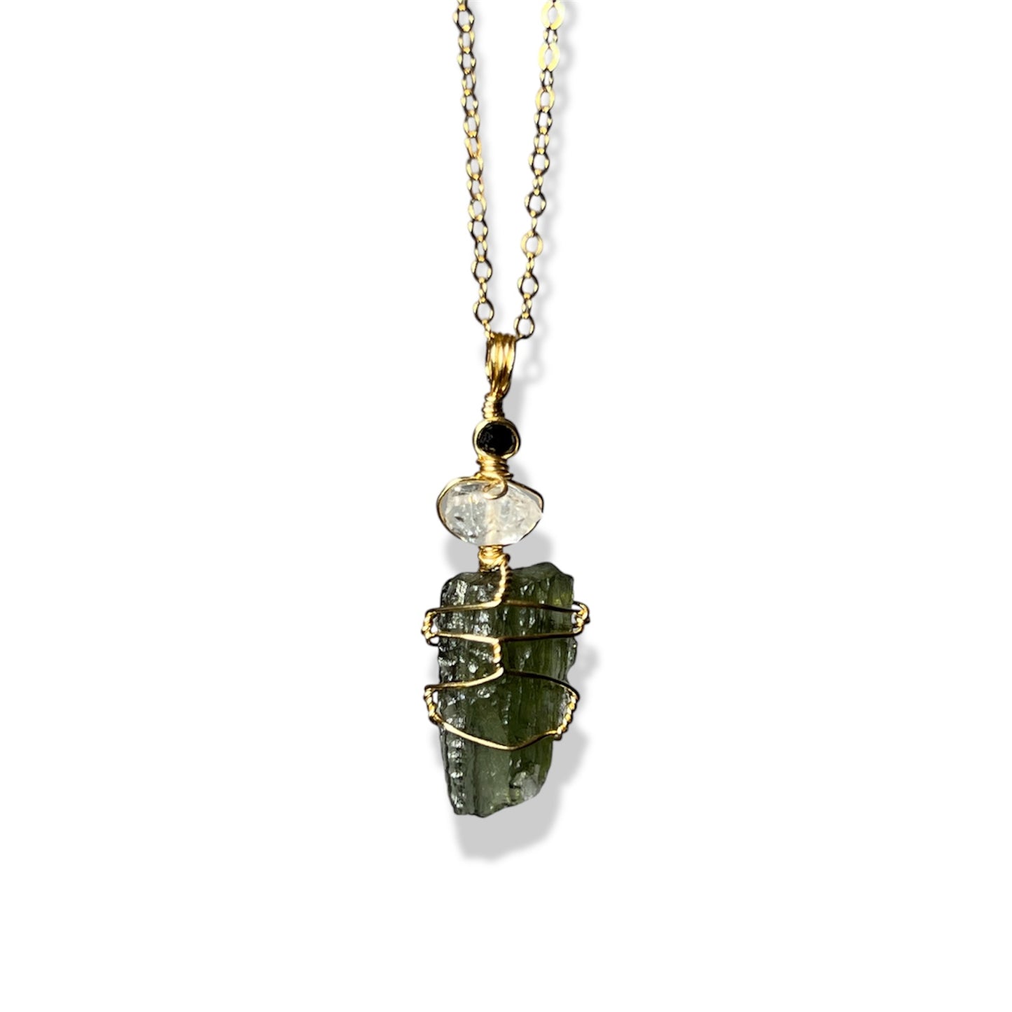 Moldavite Necklace Gold Plated *D*