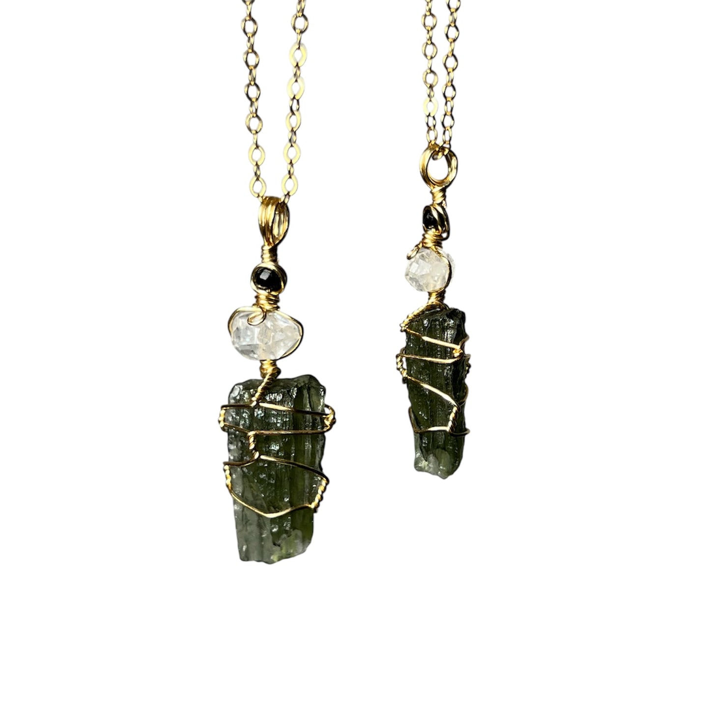 Moldavite Necklace Gold Plated *D*