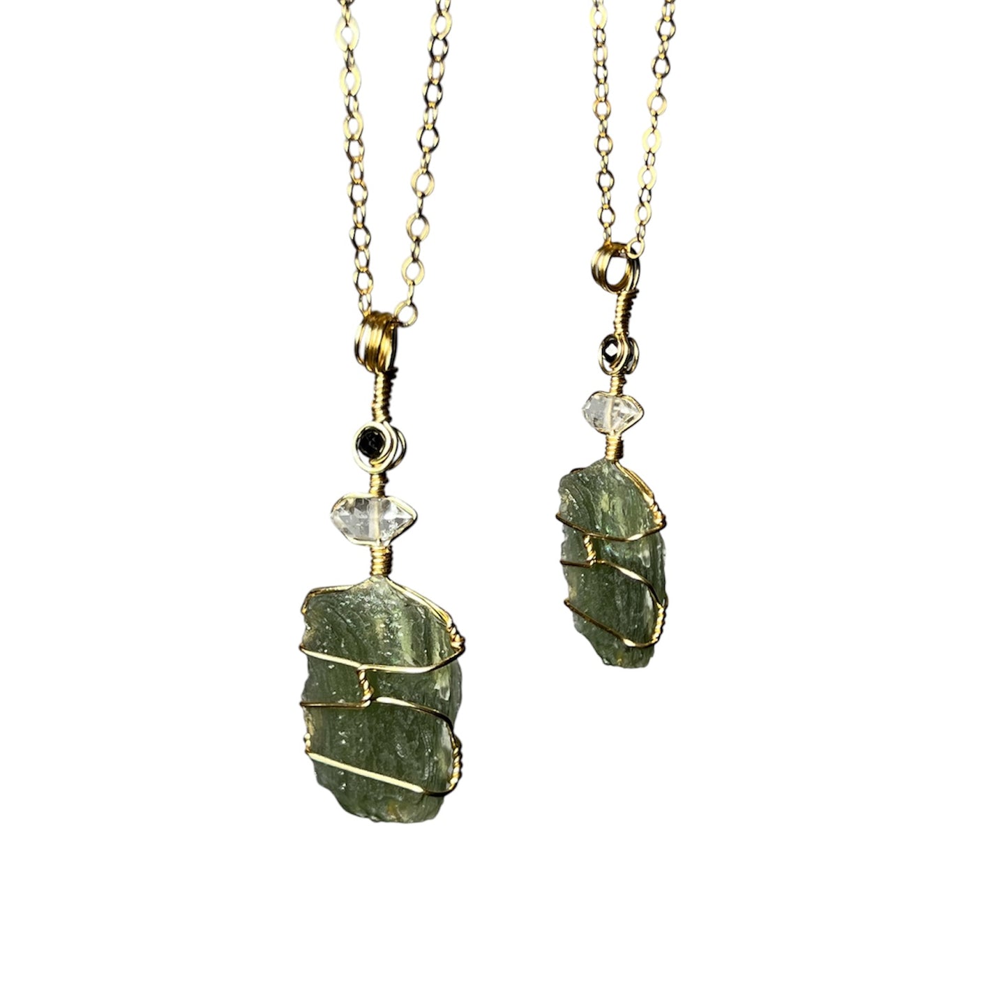 Moldavite Necklace Gold Plated *E*